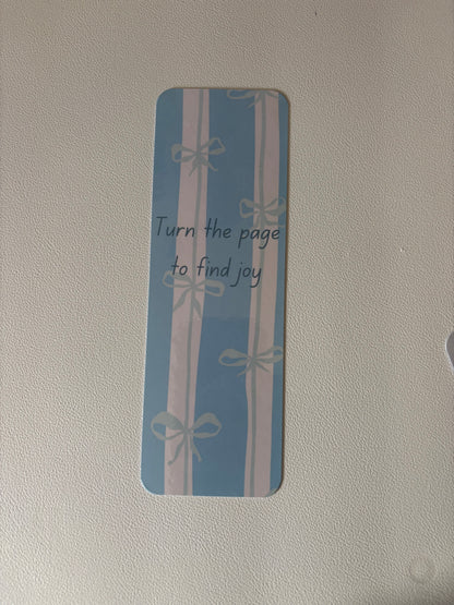 Turn the Page to Find Joy Bookmarks