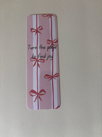 Turn the Page to Find Joy Bookmarks