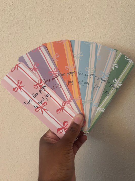 Turn the Page to Find Joy Bookmarks
