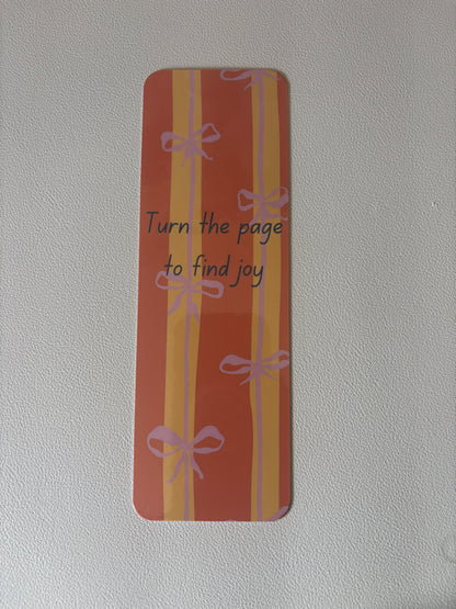 Turn the Page to Find Joy Bookmarks