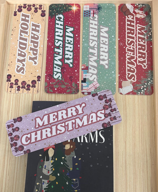 Laminated Christmas Bookmarks: Festive Holiday Book Lover Gifts