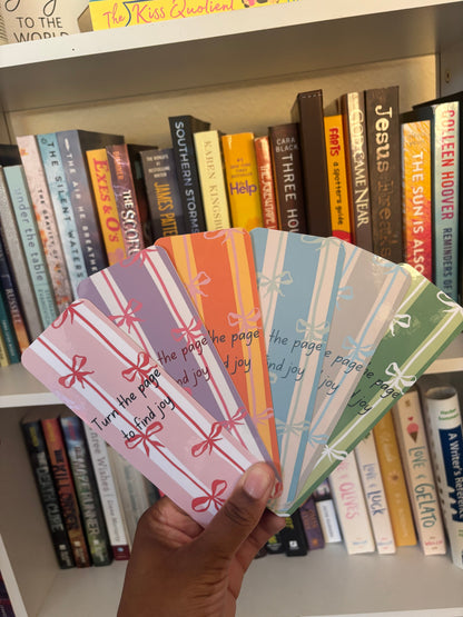 Turn the Page to Find Joy Bookmarks