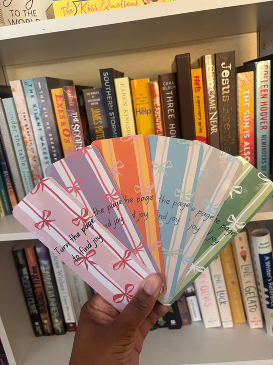Turn the Page to Find Joy Bookmarks