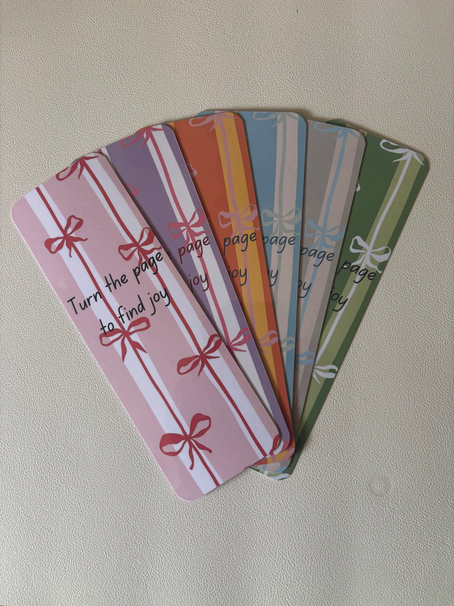 Turn the Page to Find Joy Bookmarks