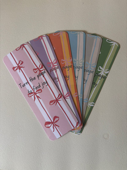 Turn the Page to Find Joy Bookmarks