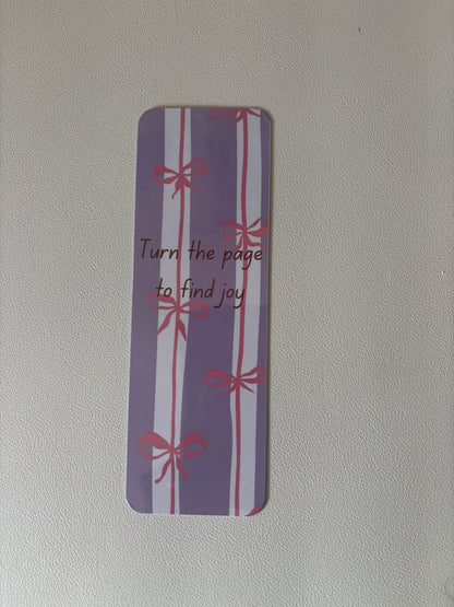 Turn the Page to Find Joy Bookmarks