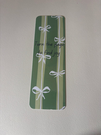 Turn the Page to Find Joy Bookmarks