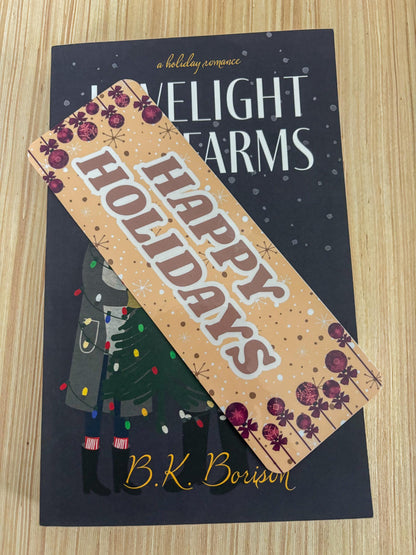 Laminated Christmas Bookmarks: Festive Holiday Book Lover Gifts